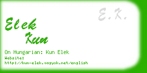 elek kun business card